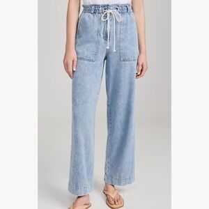 RAILS Ryan Sky Blue Wide Leg Jeans Pants with Draw Strings Waist.  Size L